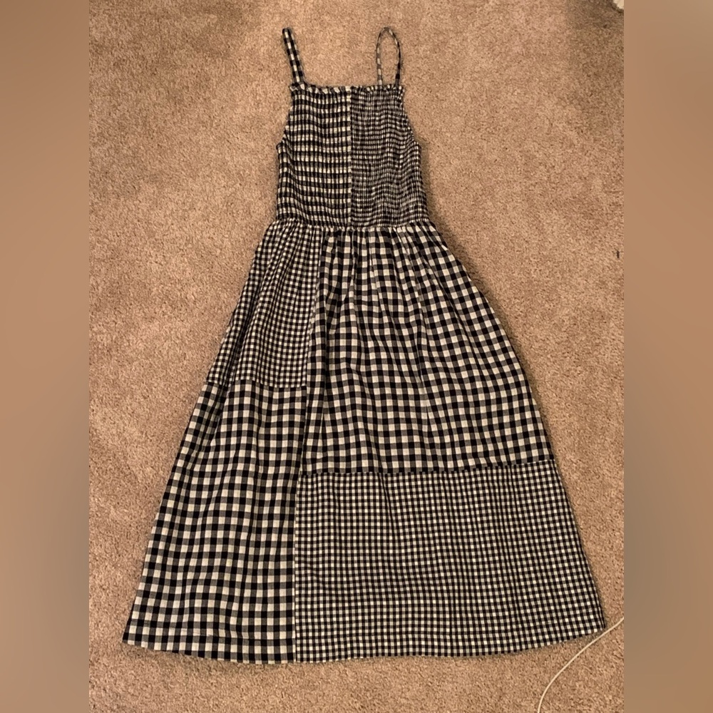 United by Blue Organic Smocked Patchwork Dress NWT XS